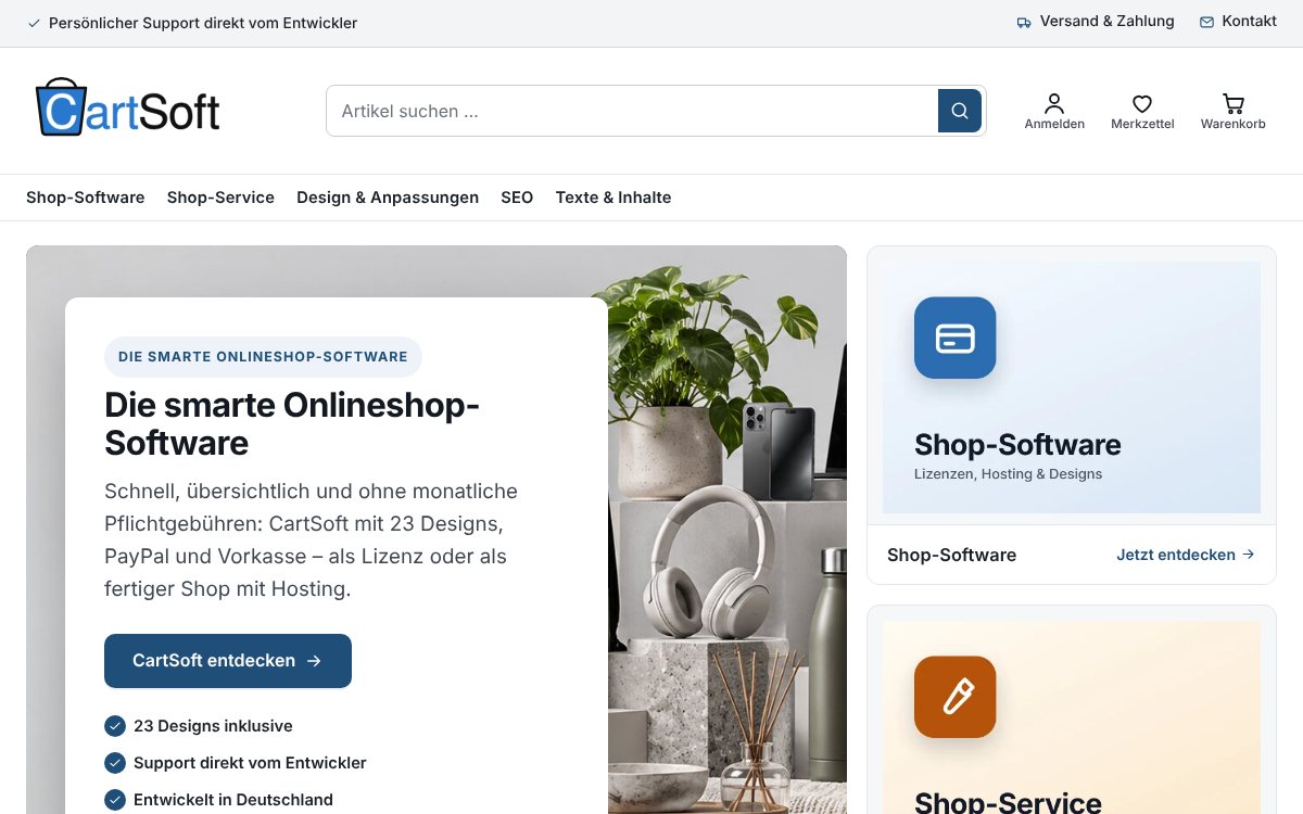 Design Klassik für CartSoft