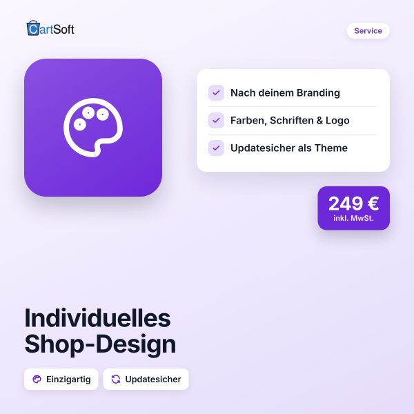 Individuelles Shopdesign für 249 € inkl. MwSt.