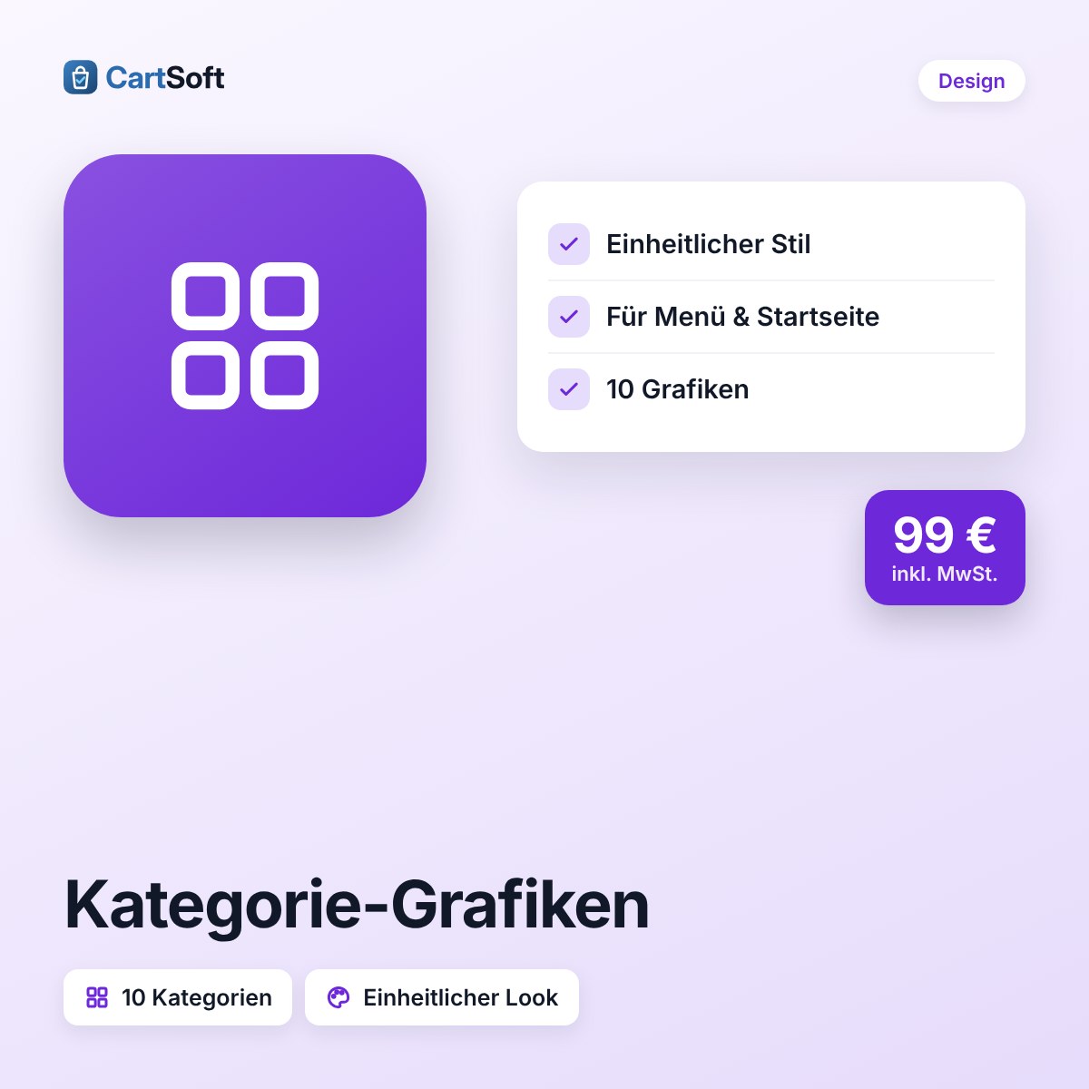 Kategorie-Grafiken (10 Stück) – Zehn einheitlich gestaltete Kategorie-Grafiken für Menü und Startseite – dein Shop wirkt