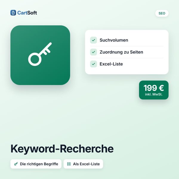 Keyword-Recherche (bis 50 Suchbegriffe) – Wonach suchen deine Kunden wirklich? Wir ermitteln bis zu 50 passende Suchbegriffe und