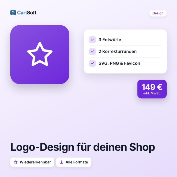 Logo-Design für deinen Shop – Ein professionelles Logo für deinen Shop: 3 Entwürfe, 2 Korrekturrunden, alle